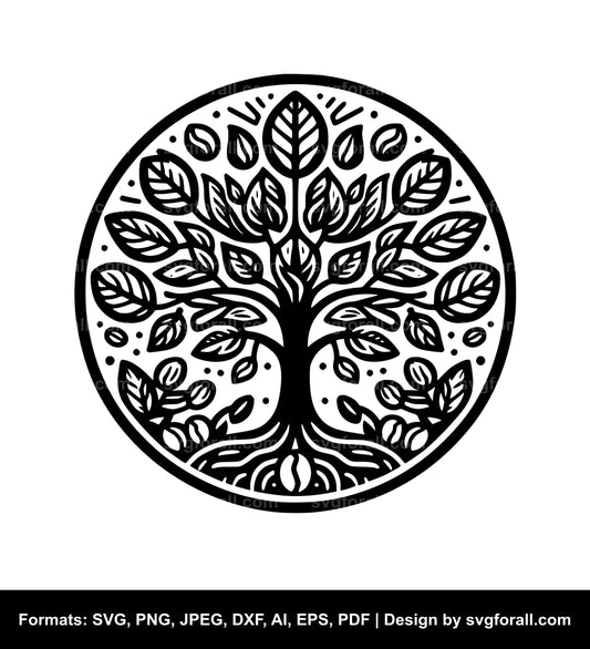 Coffee Tree Black SVG