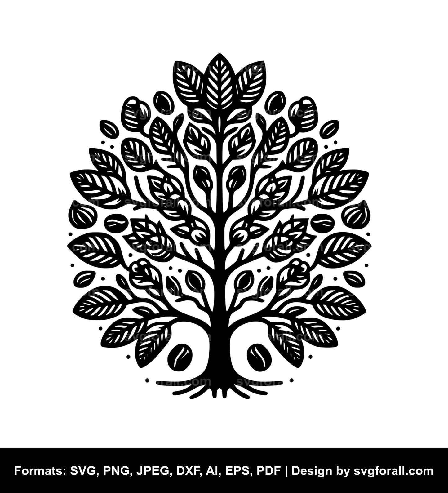 Coffee Tree SVG Vector