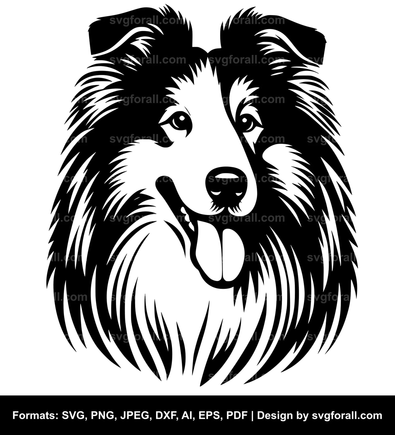 Collie Dog SVG Design