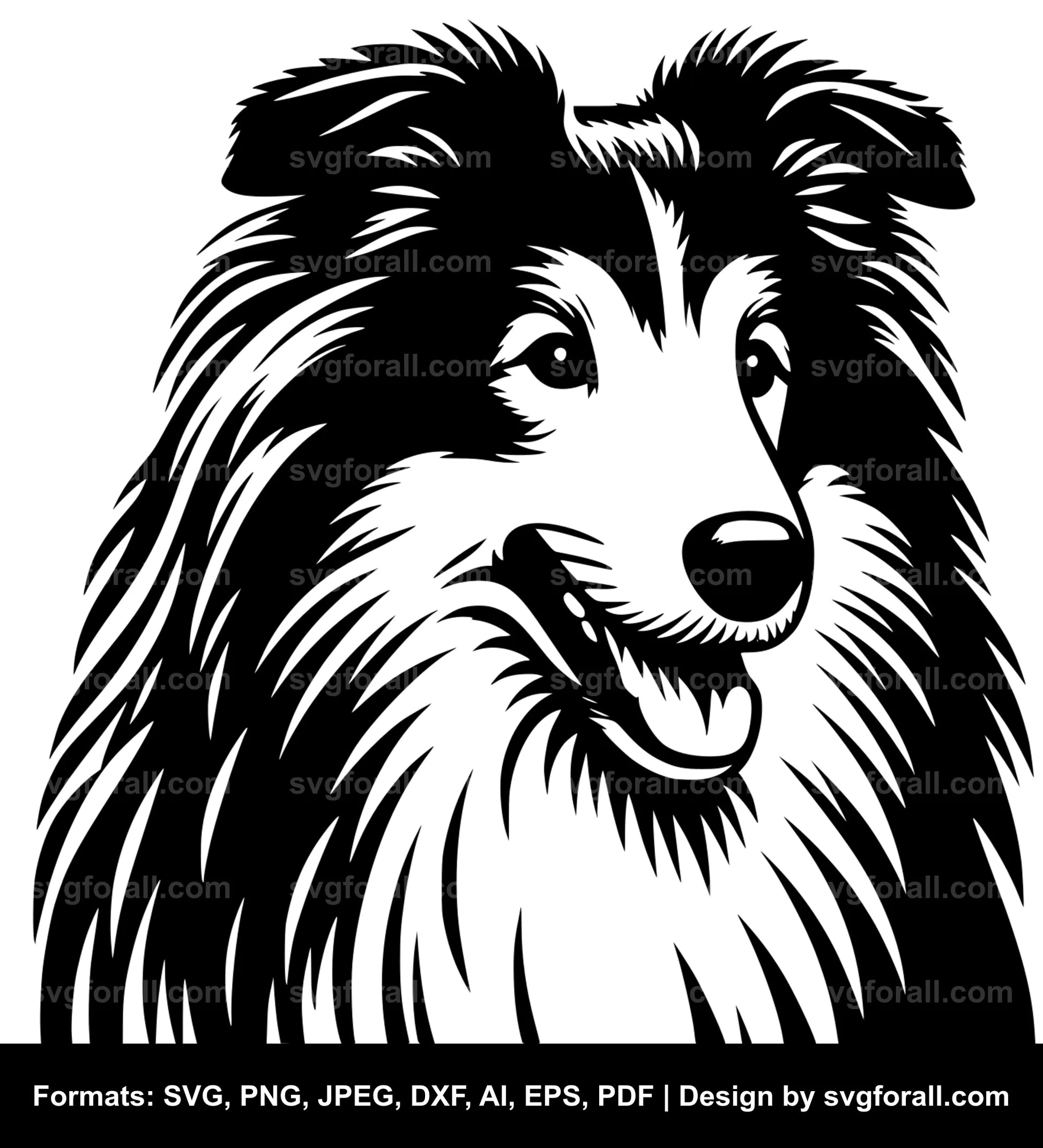 Collie Dog SVG Vector