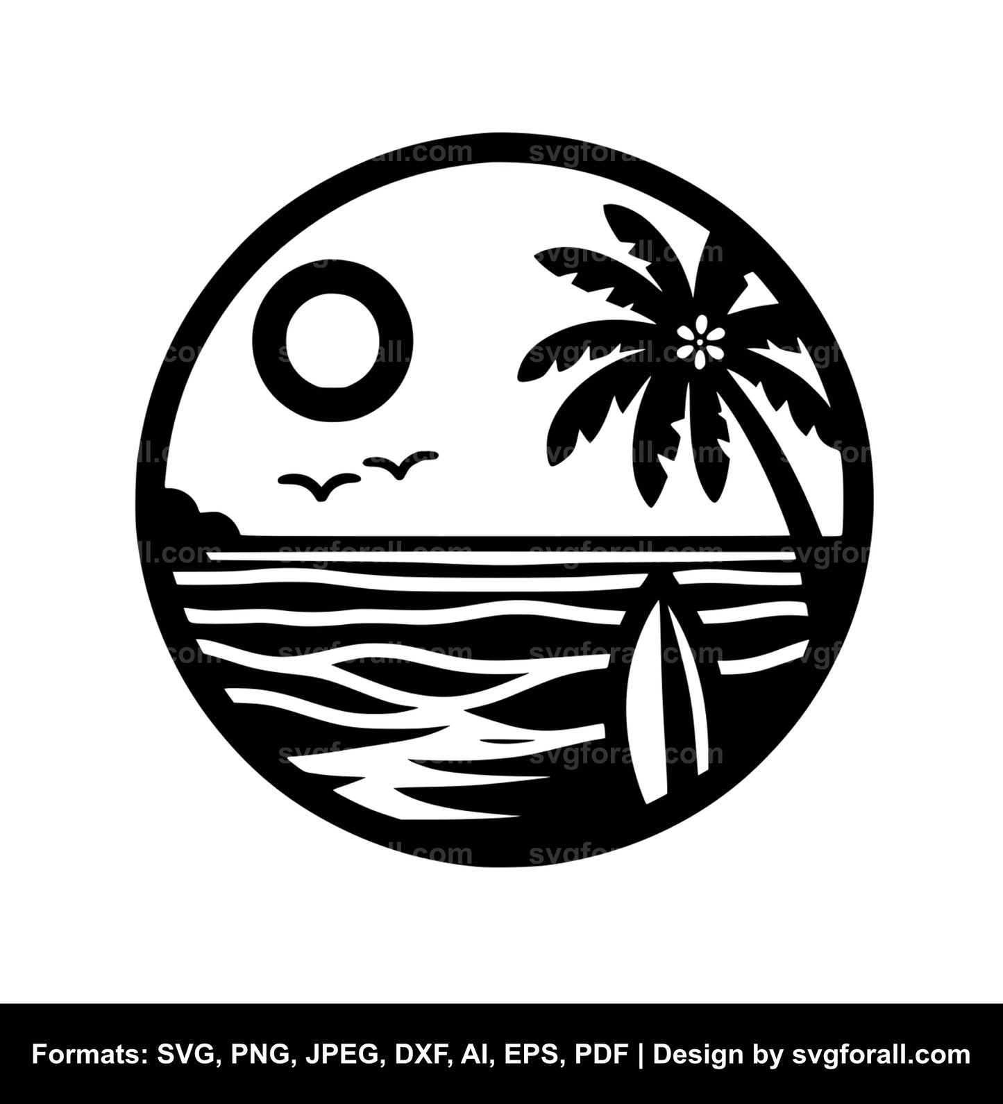 Cool Beach SVG Vector