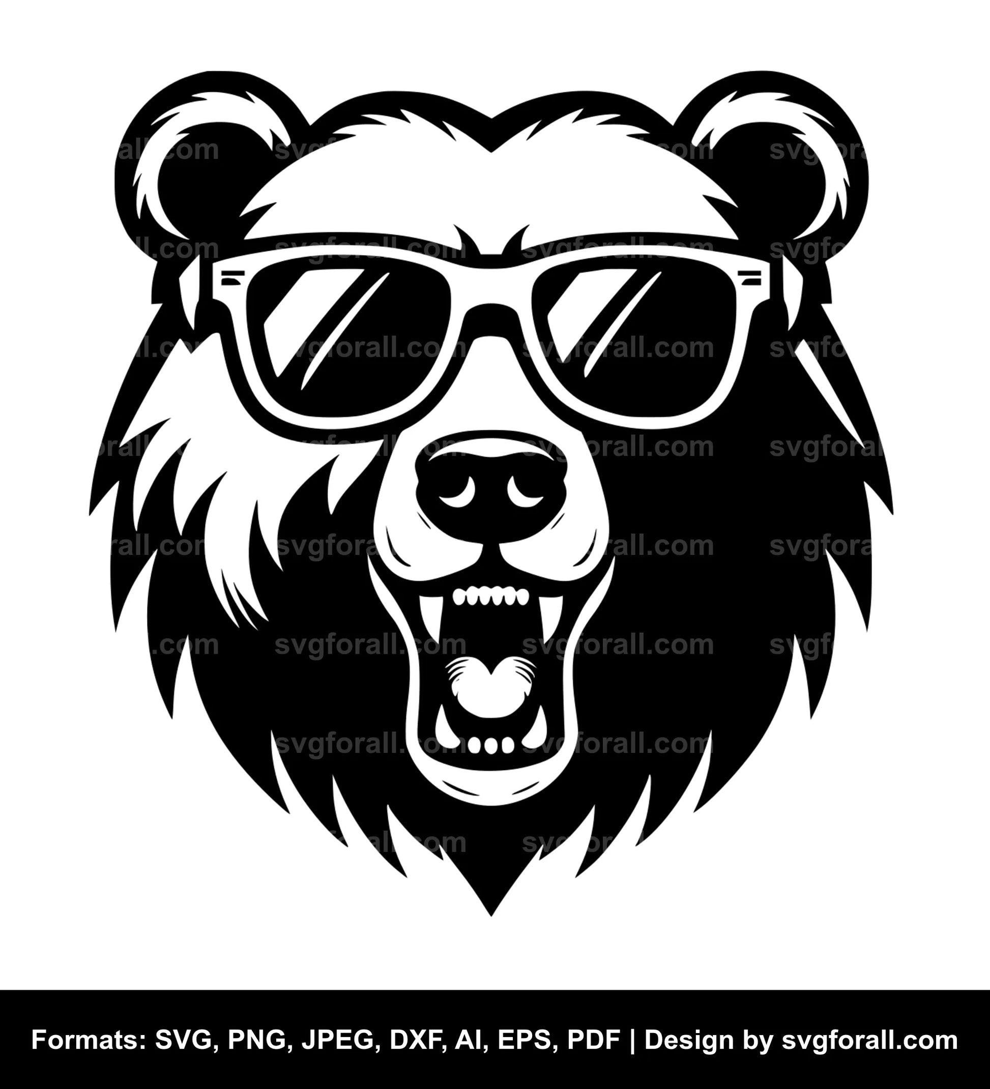 Cool Bear Black SVG