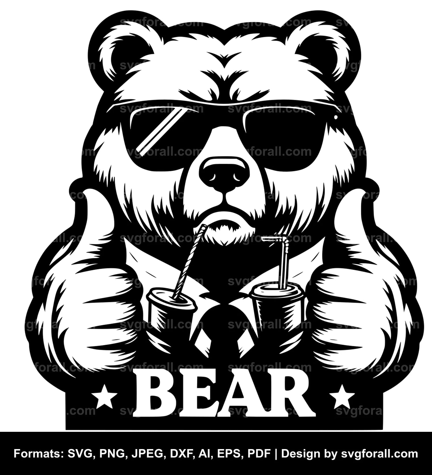 Cool Bear SVG Vector