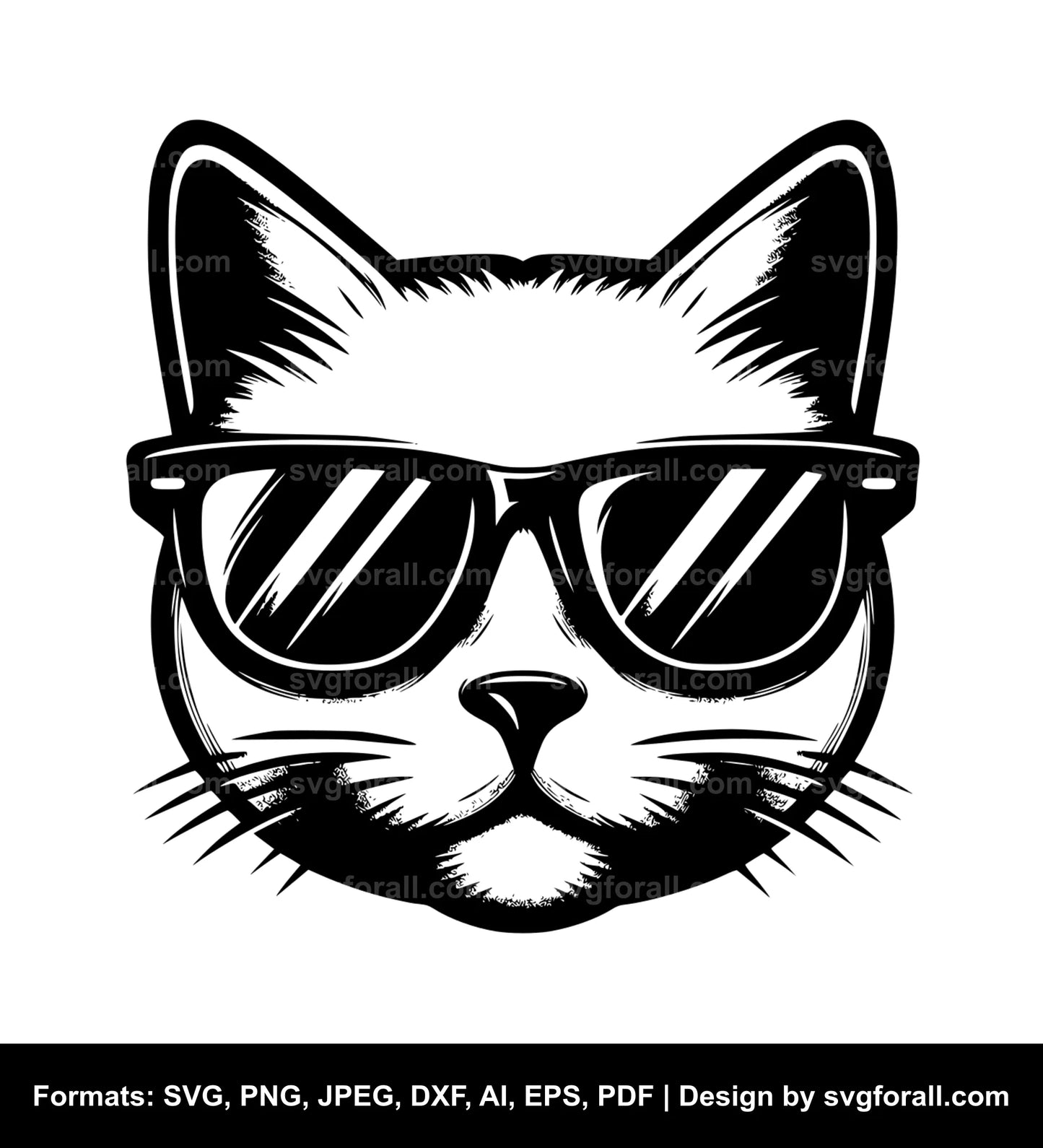 Cool Cat Black SVG