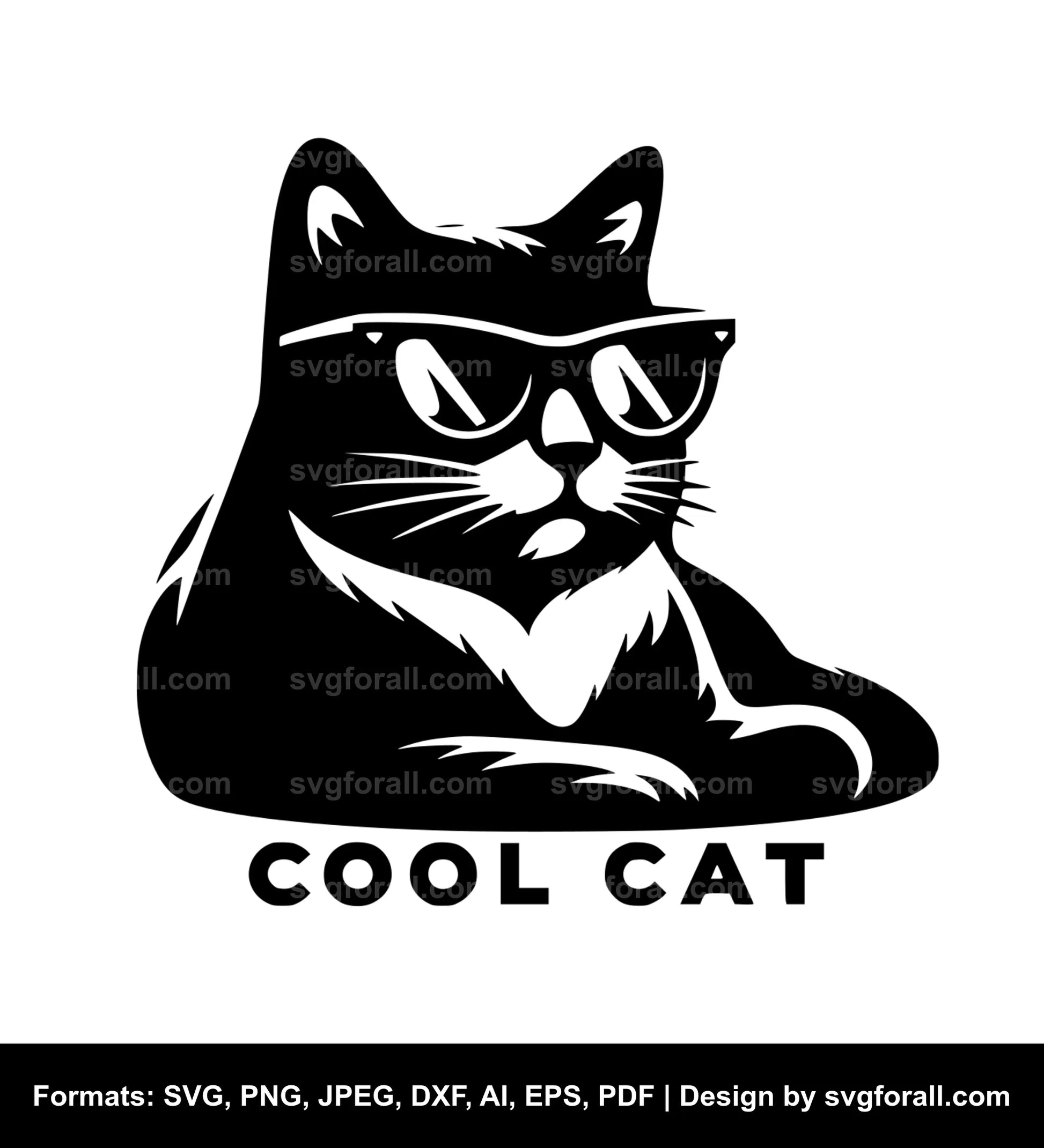 Cool Cat SVG Design