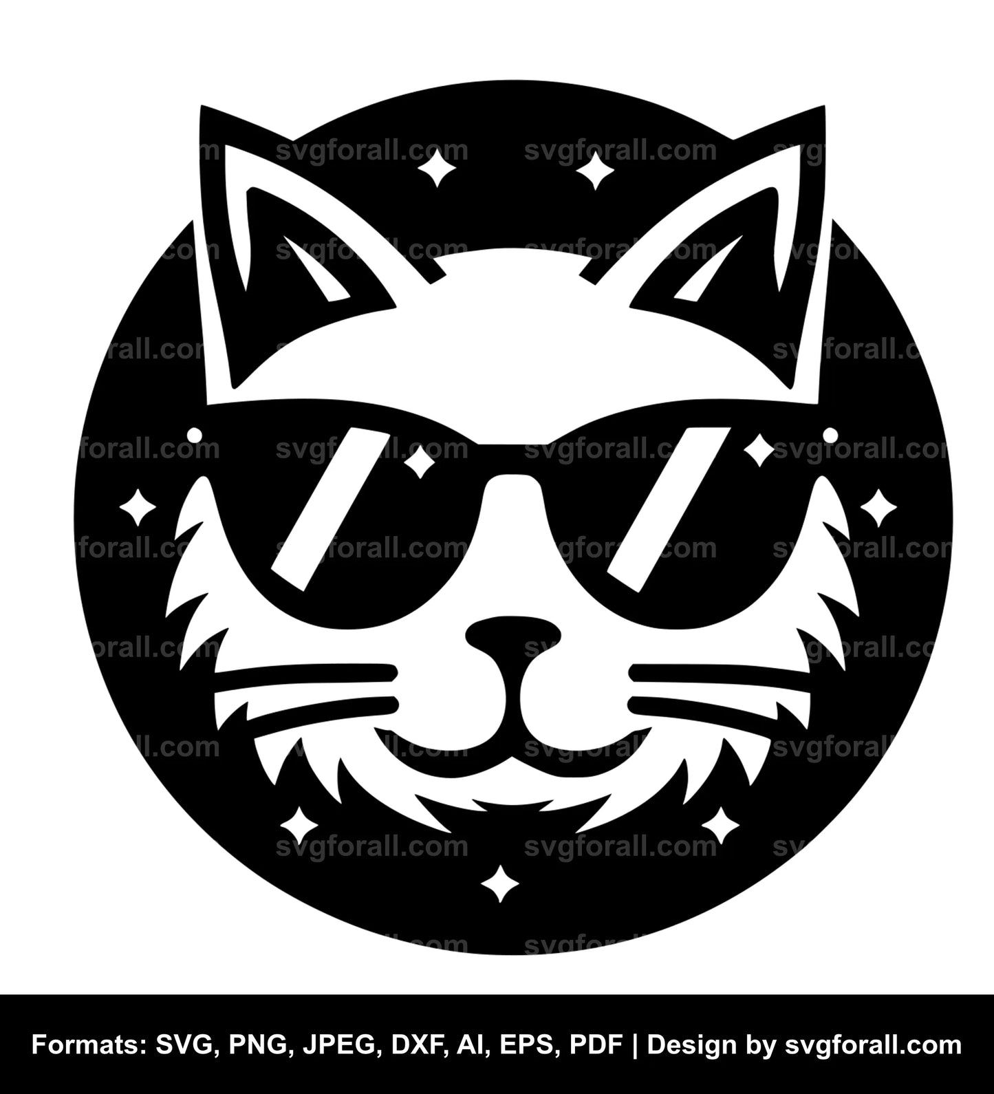 Cool Cat Vector SVG