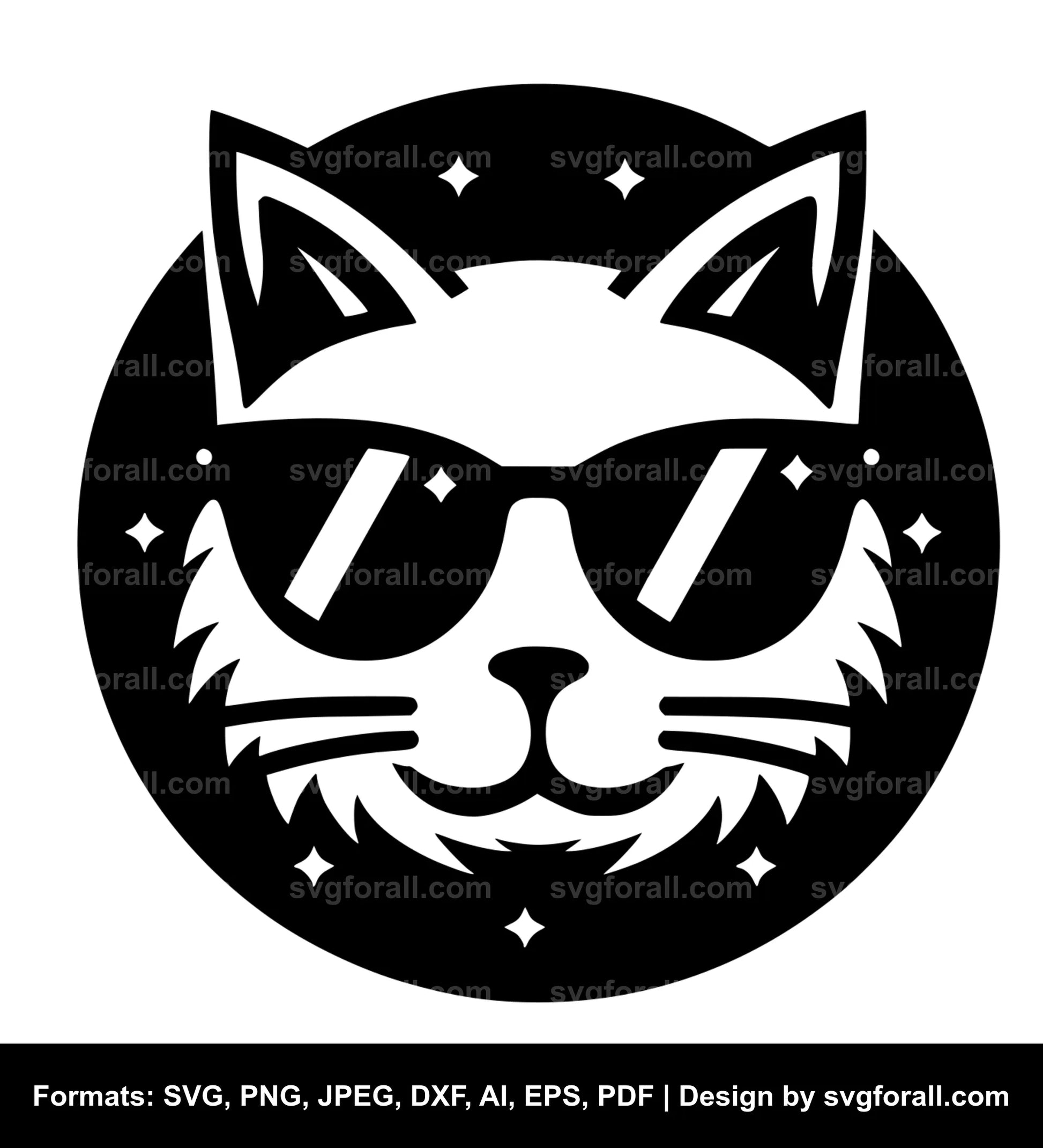 Cool Cat Vector SVG