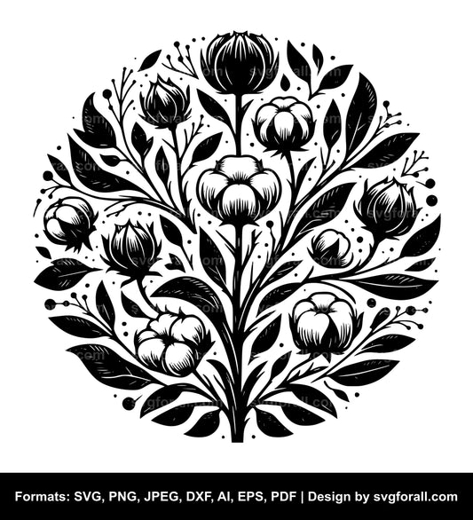 Cotton Black SVG