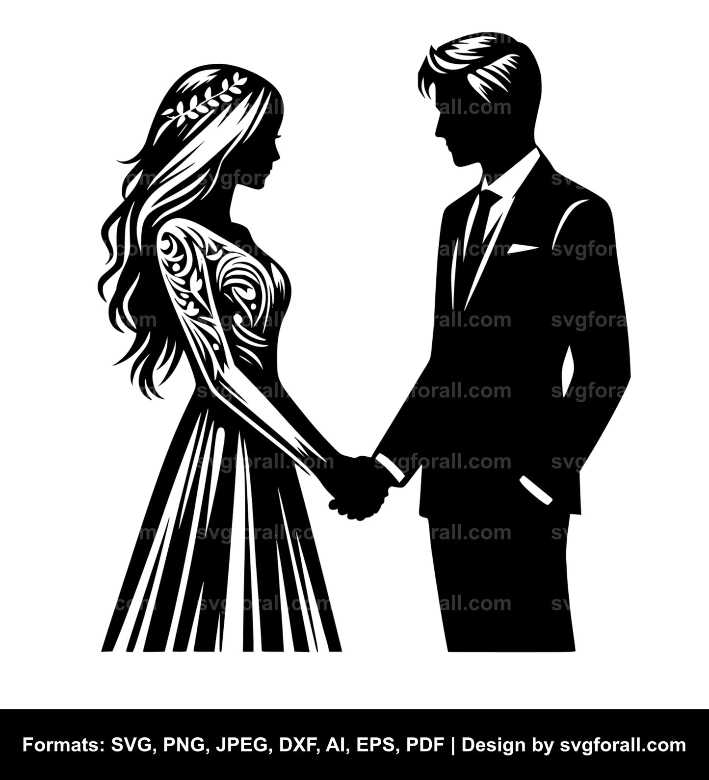 Couple Holding Hands SVG