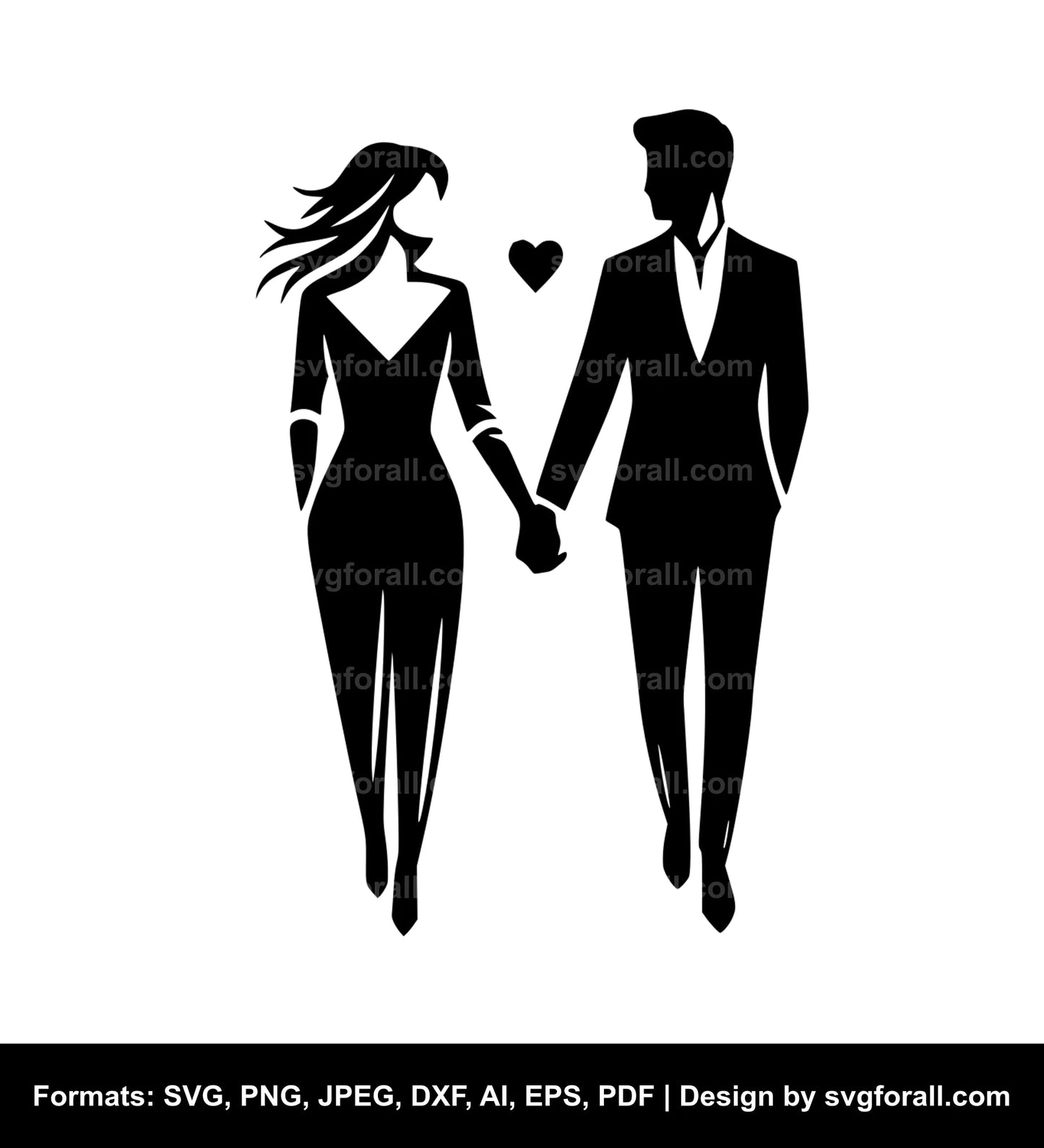 Couple Holding Hands SVG PNG