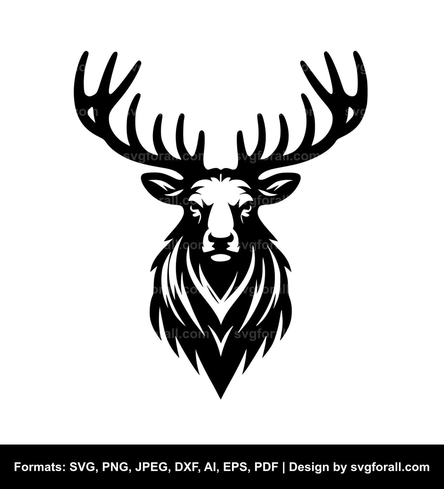 Cow Elk Black SVG