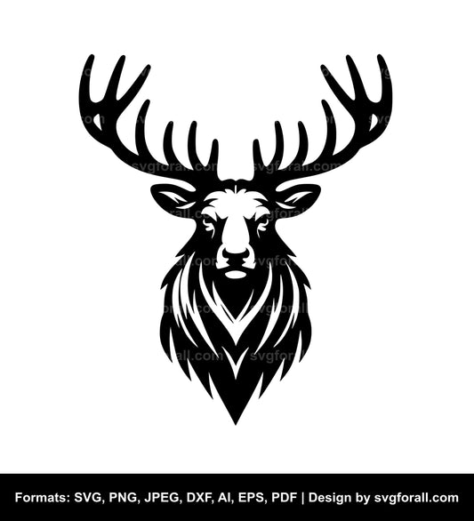 Cow Elk Black SVG