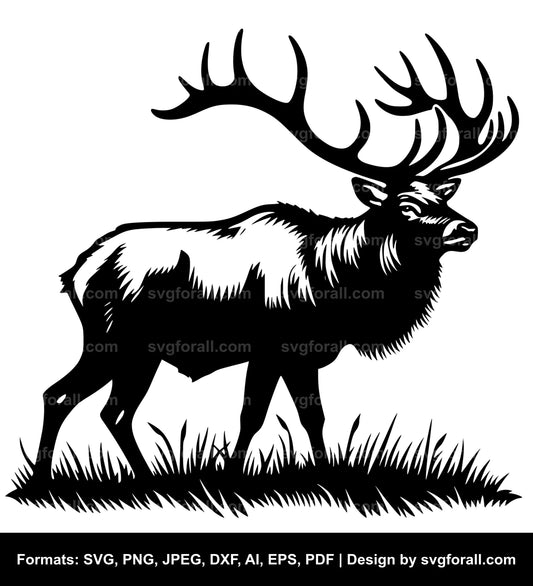 Cow Elk Clipart SVG