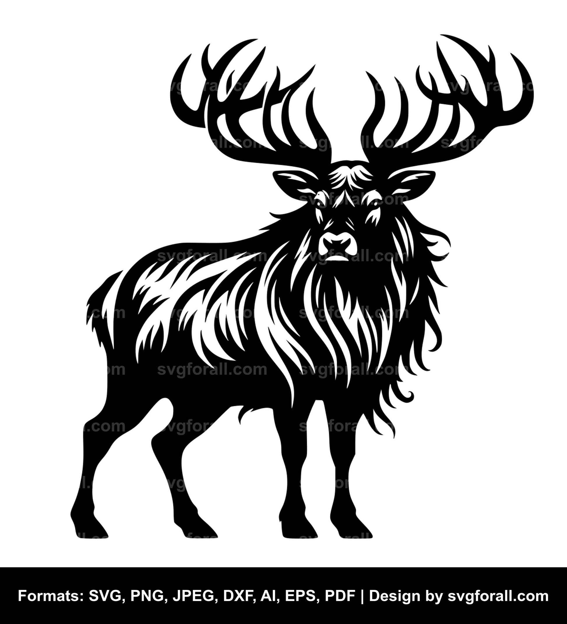 Cow Elk SVG Clipart