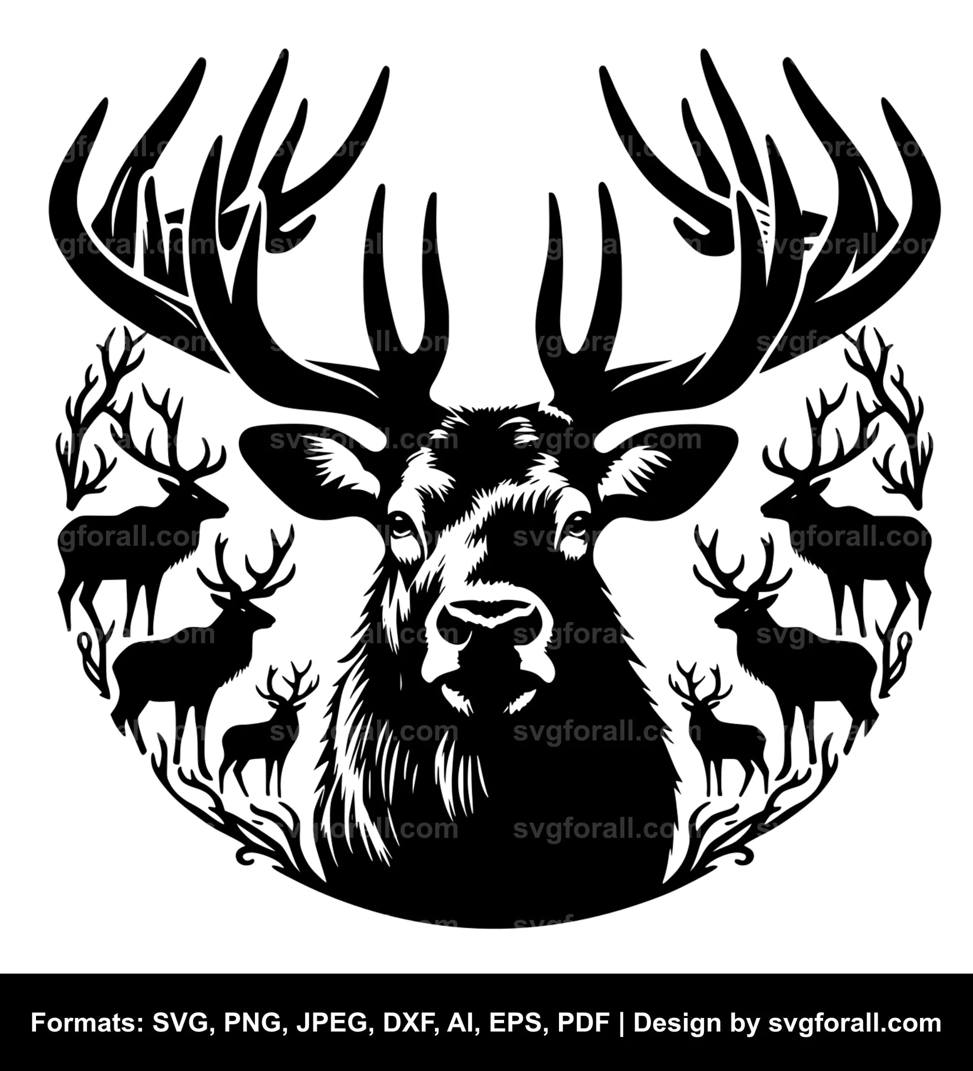 Cow Elk SVG Design