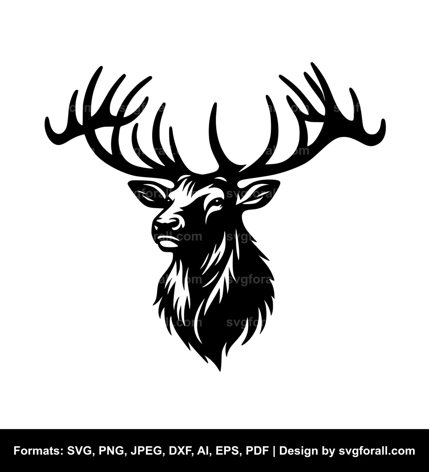 Cow Elk SVG Vector