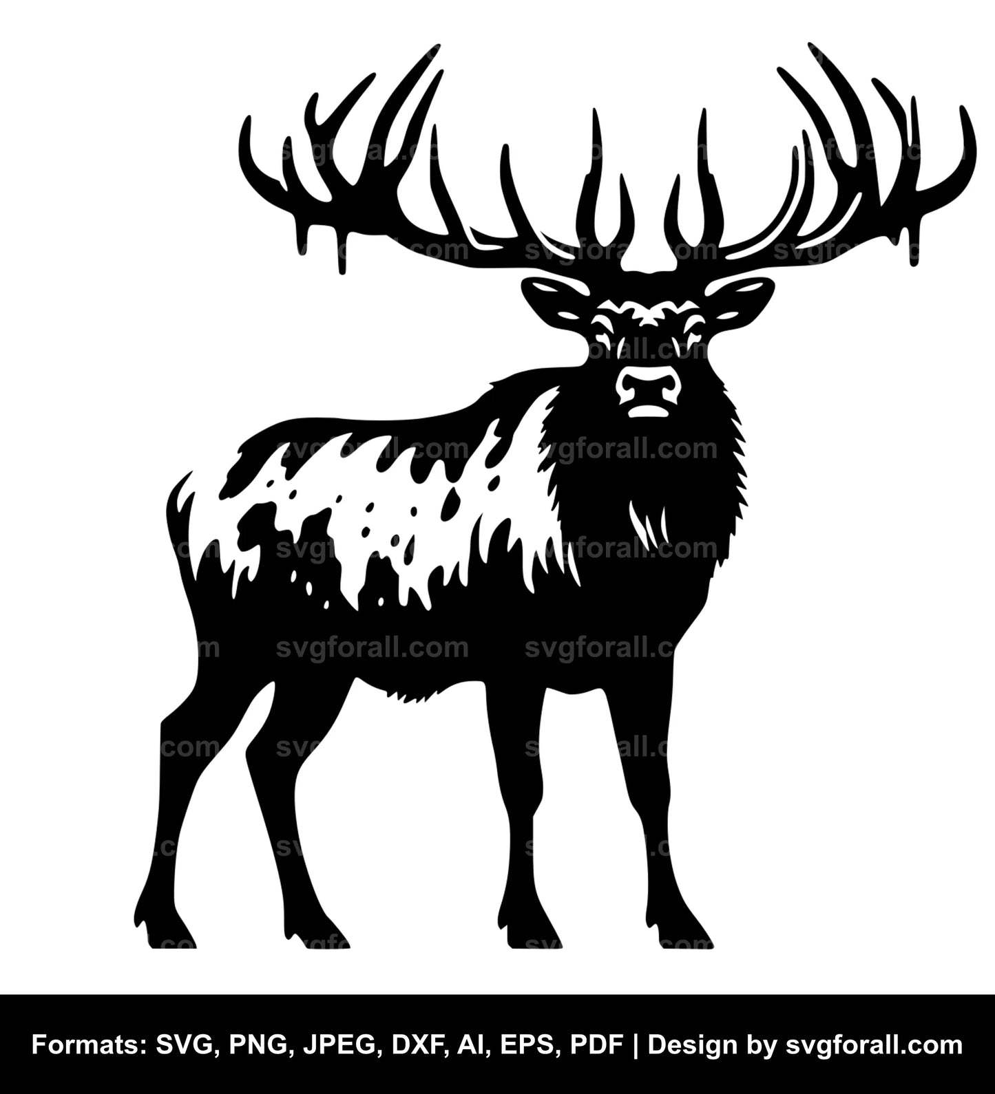 Cow Elk Vector SVG