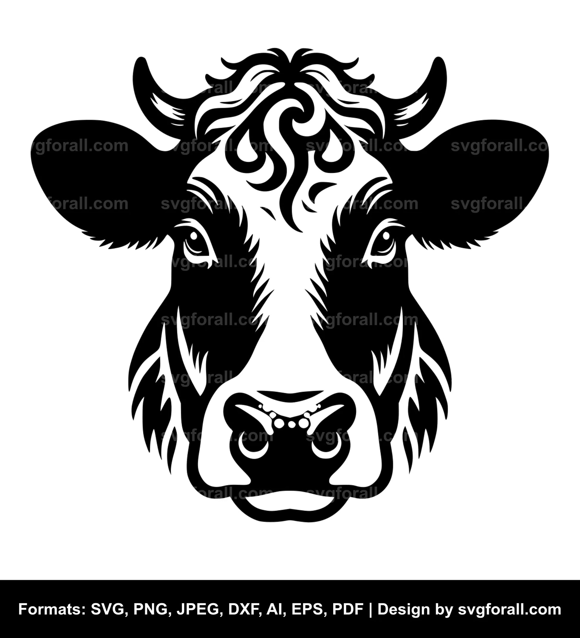 Cow Face SVG