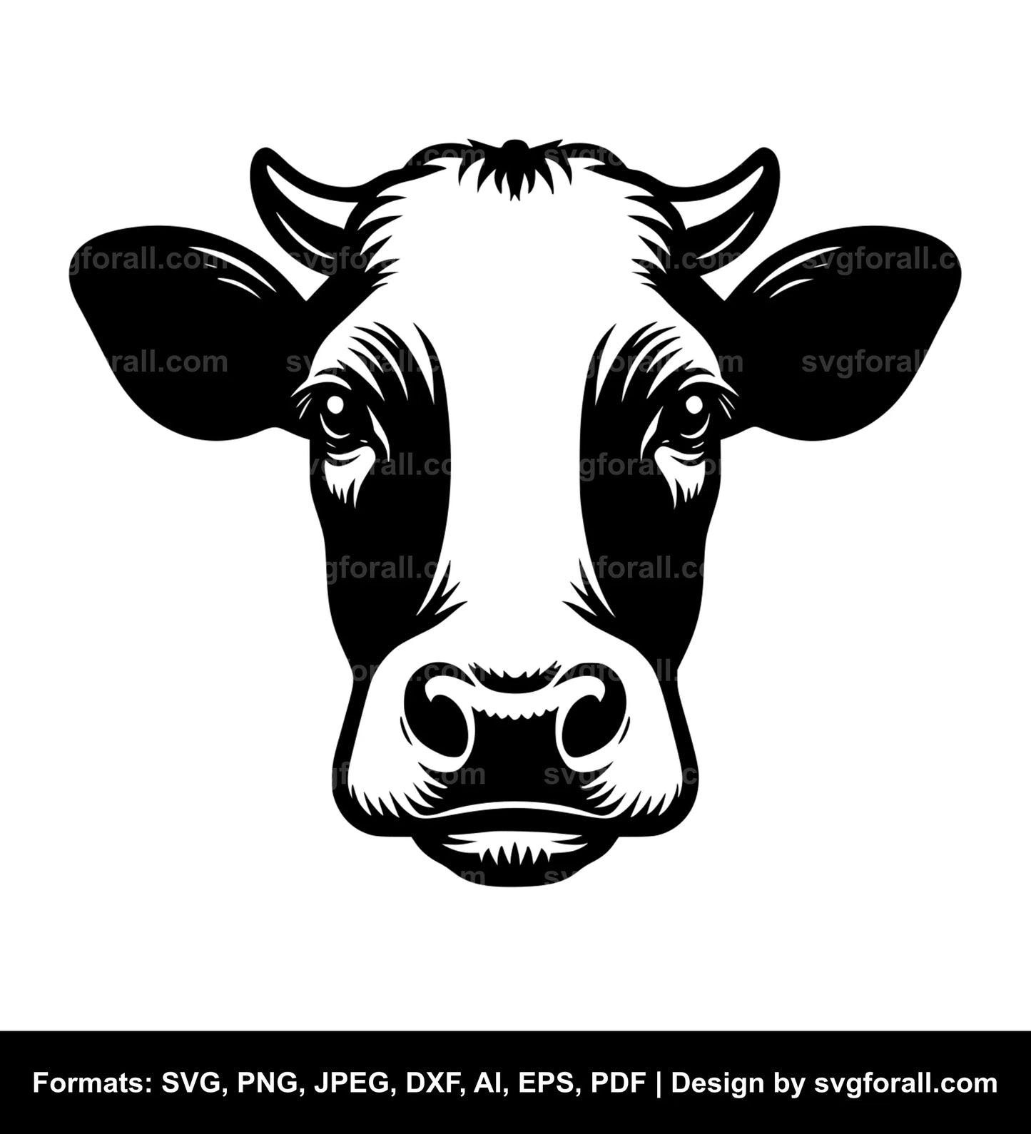 Cow Face SVG File