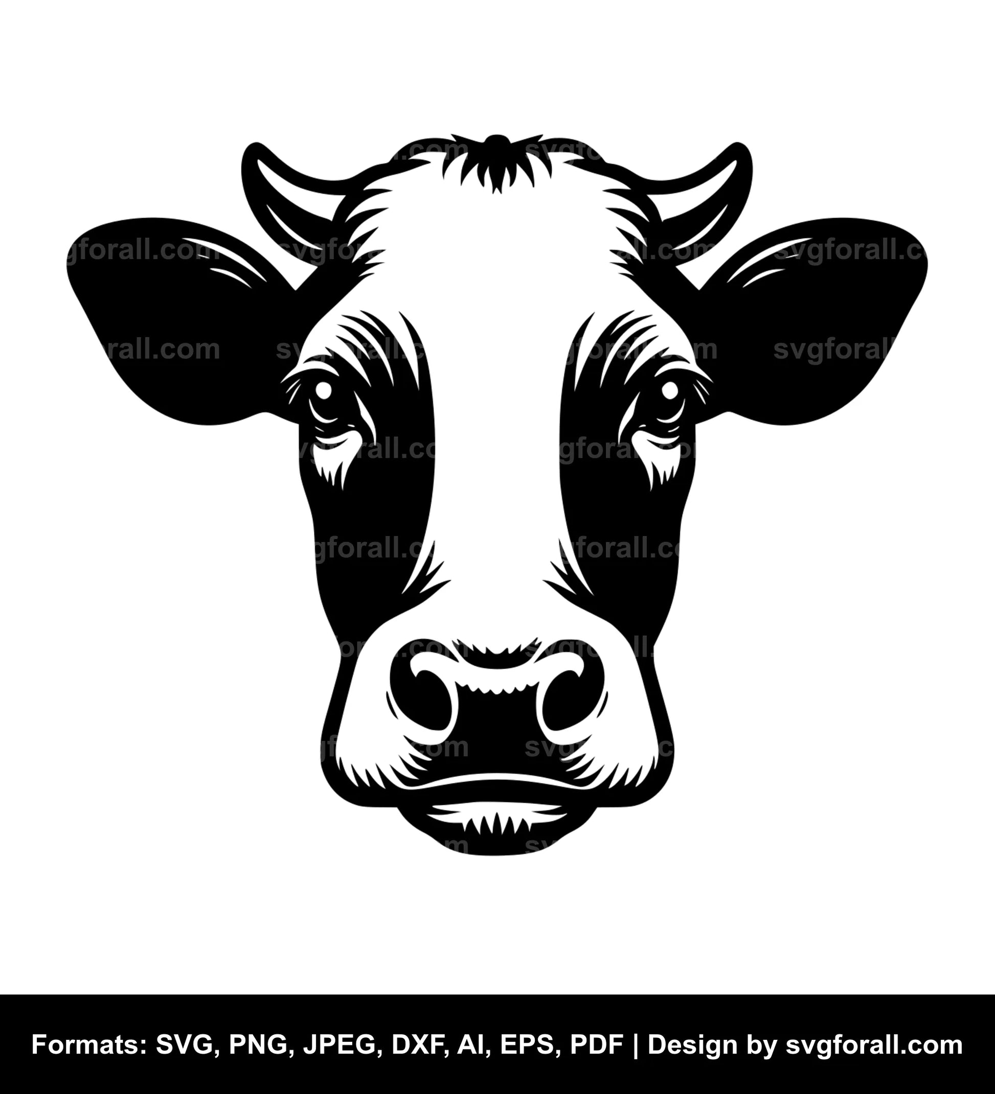 Cow Face SVG File