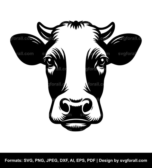 Cow Face SVG File