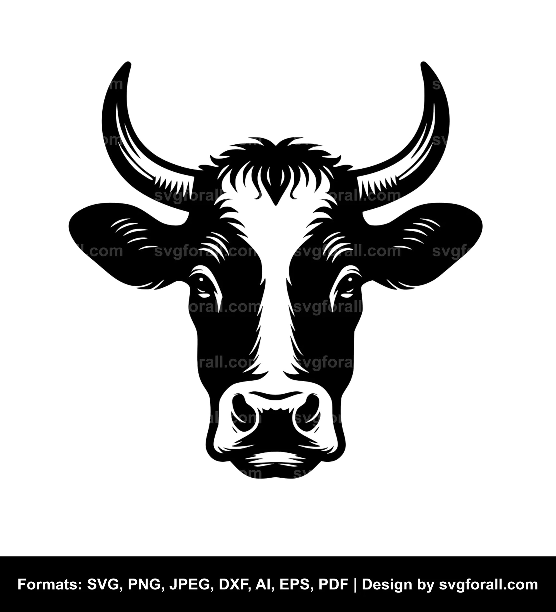 Cow Face SVG PNG