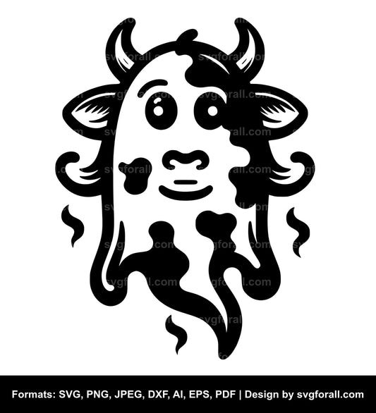 Cow Ghost Vector SVG