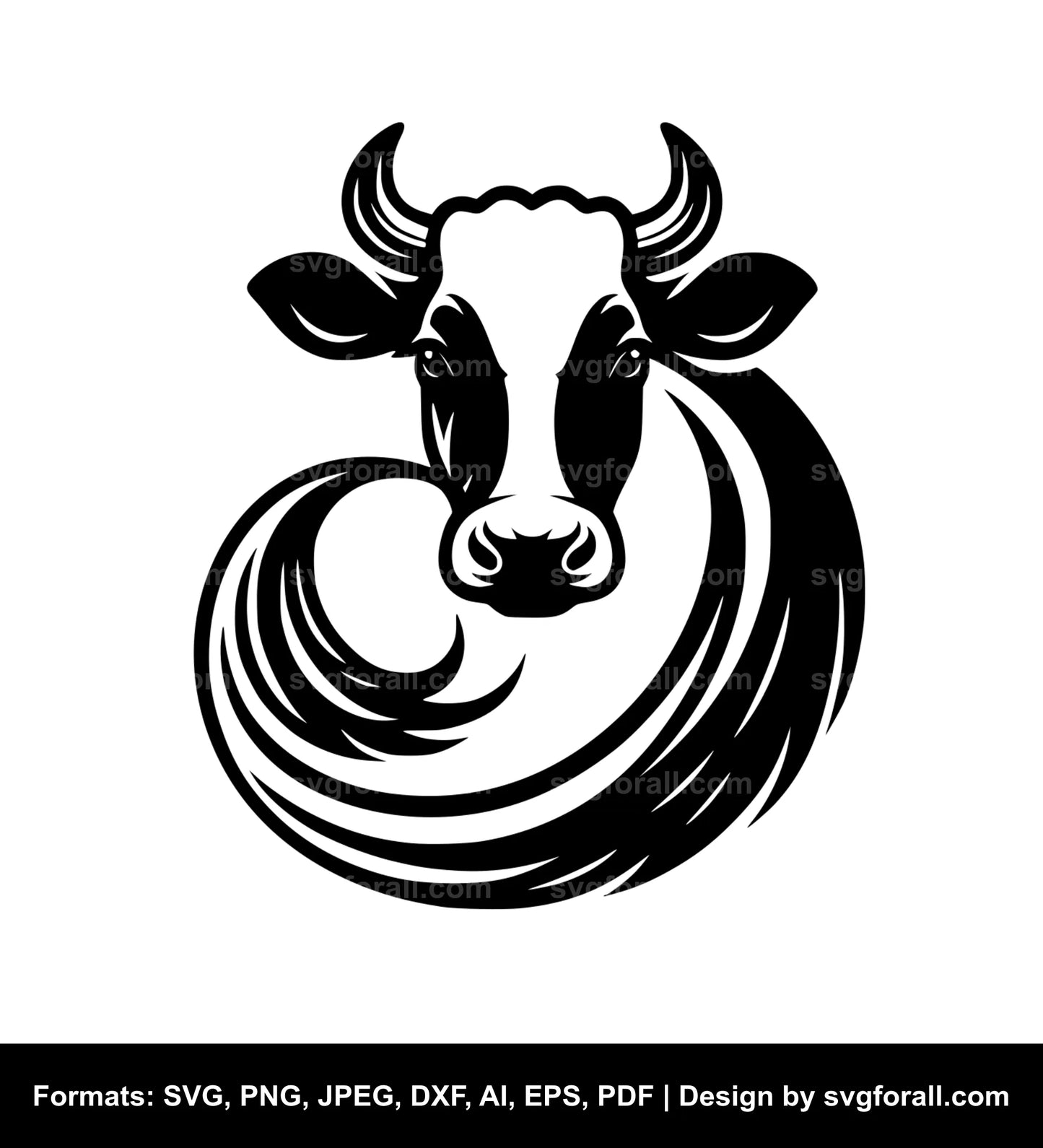 Cow Laser Cutting SVG