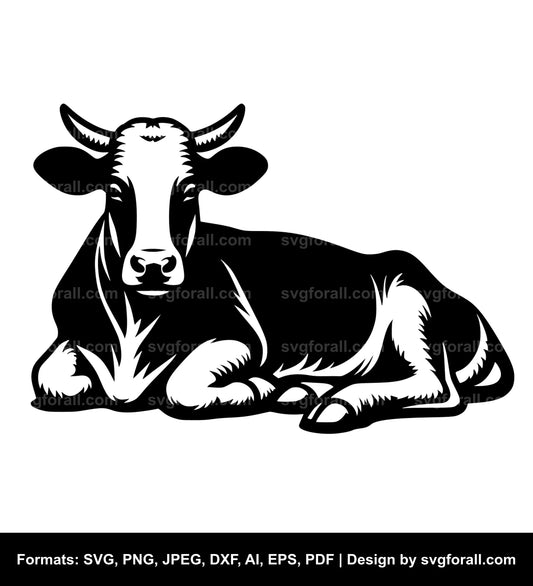 Cow Lying Down SVG File