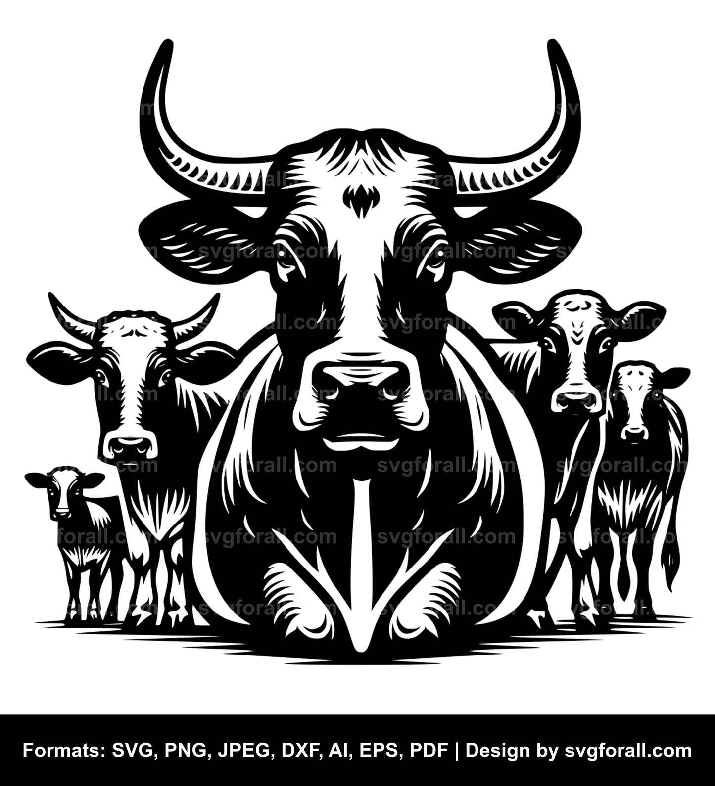 Cow SVG Illustration