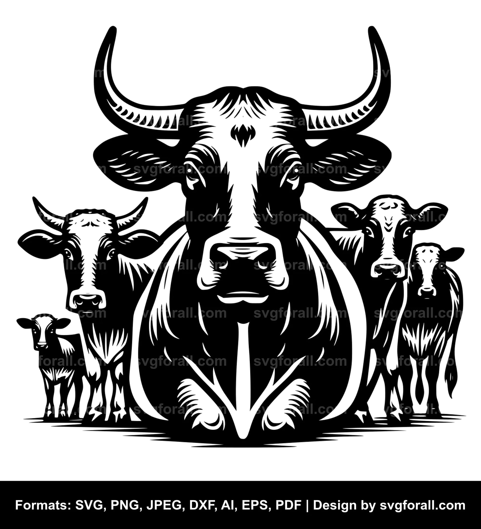 Cow SVG Illustration