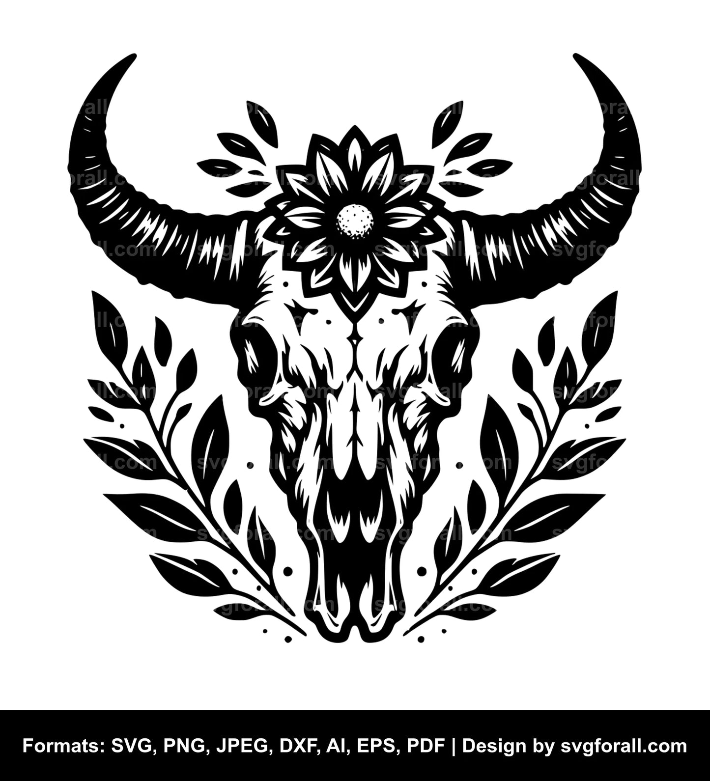 Cow Skull SVG File