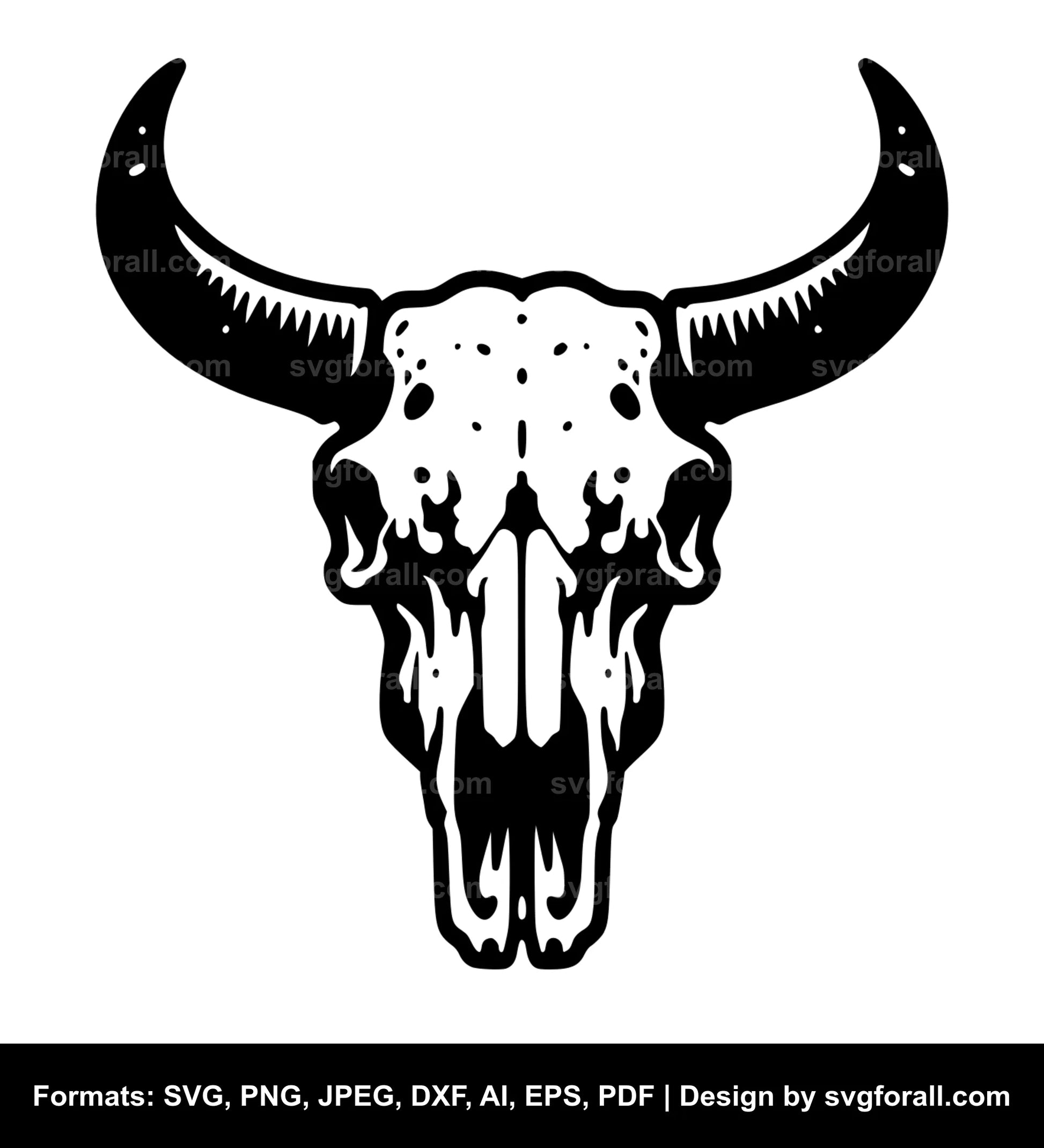 Cow Skull Vector SVG