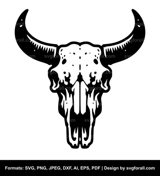 Cow Skull Vector SVG