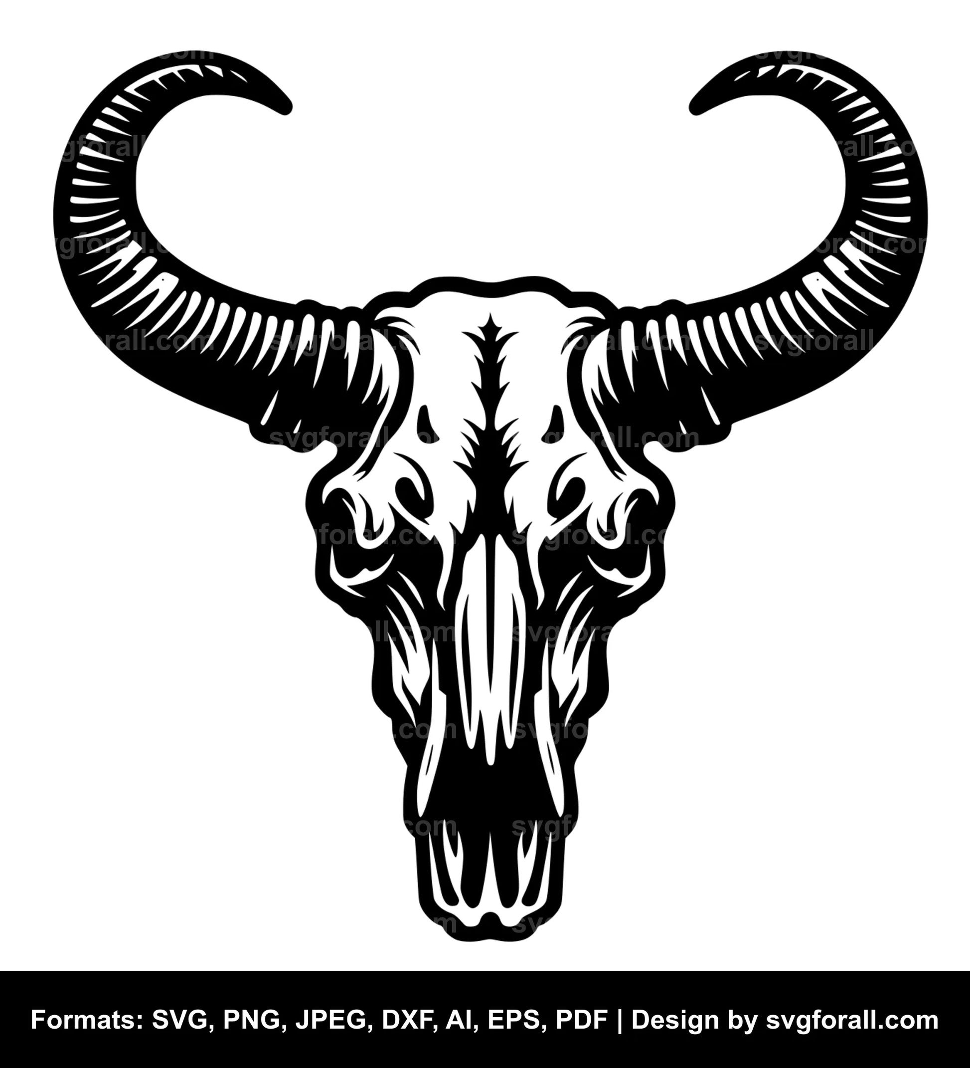 Cow Skull With Horn SVG