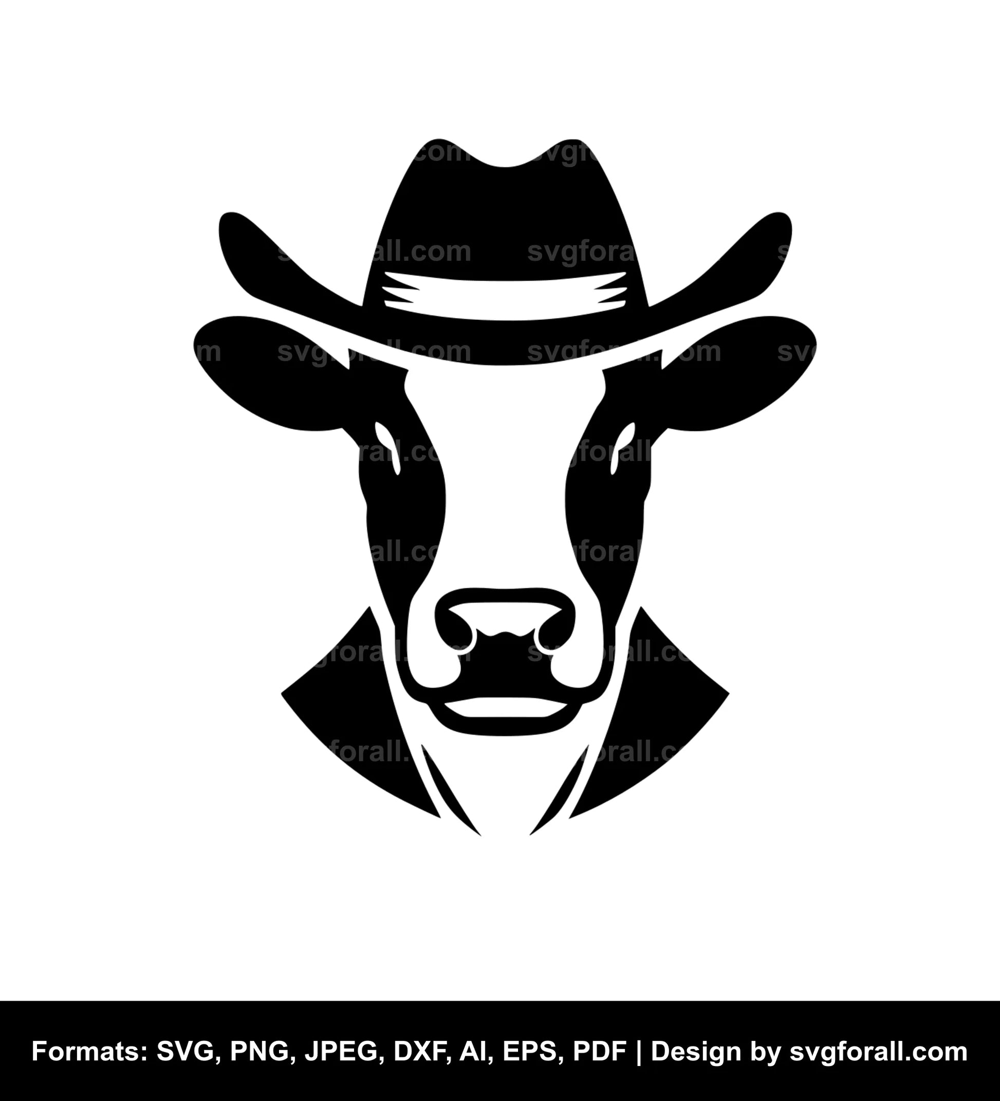 Cow With Hat Cricut SVG