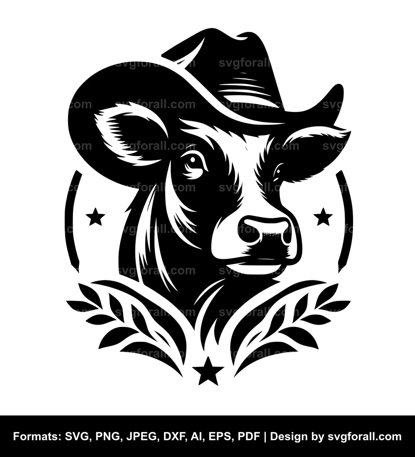 Cow With Hat SVG