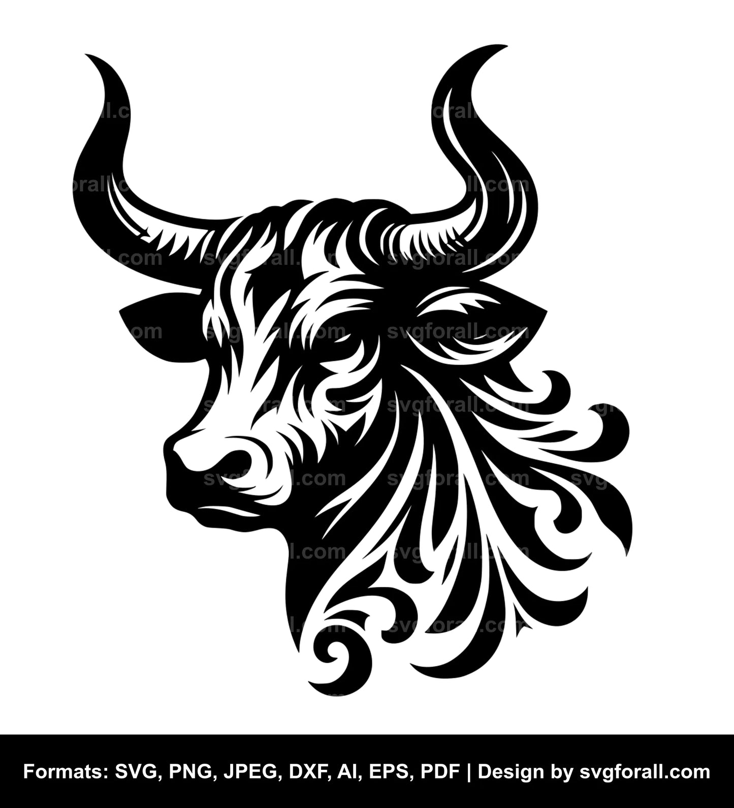 Cow With Horn Cricut SVG