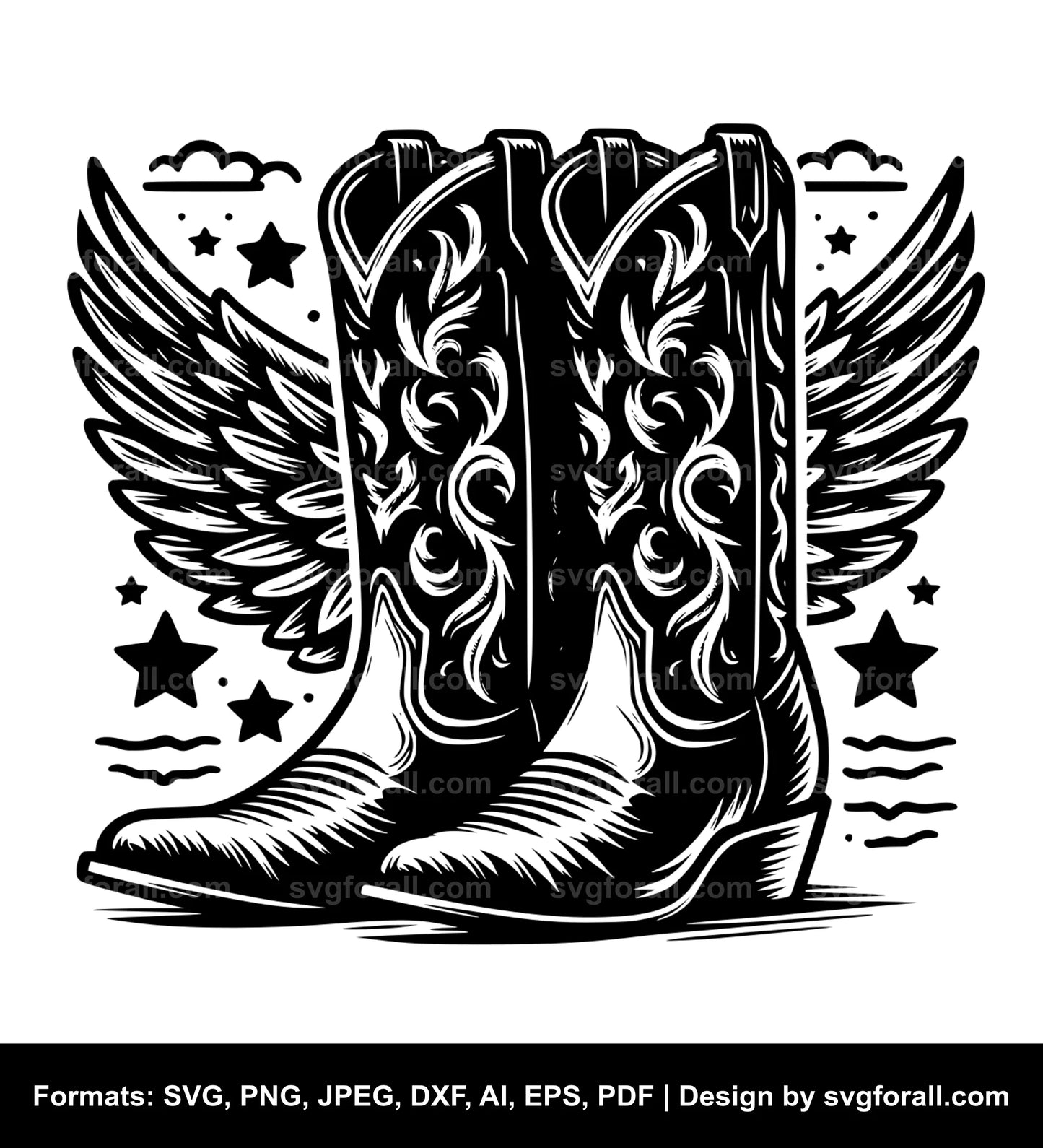 Cowboy Boots SVG File