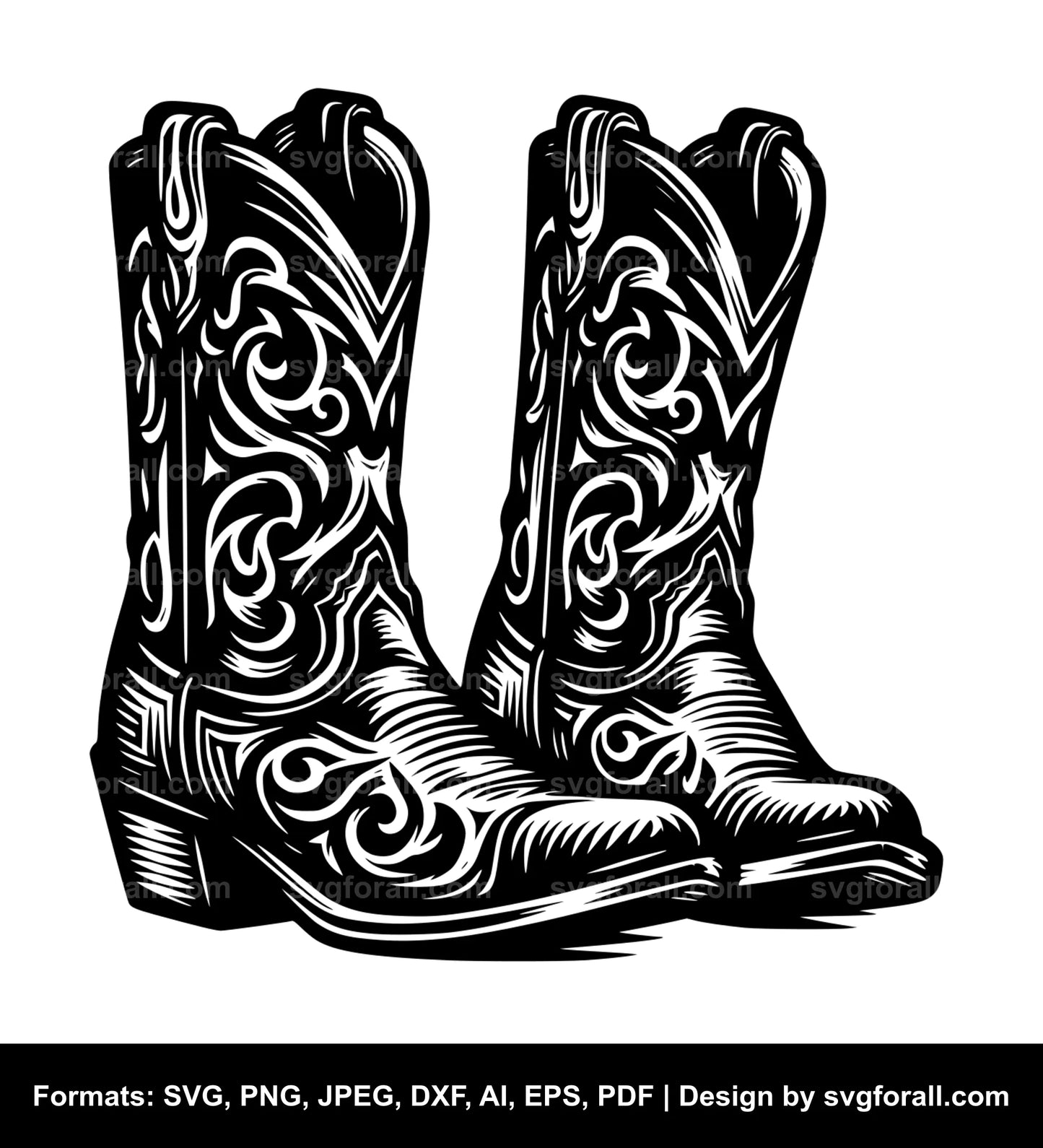 Cowboy Boots SVG PNG