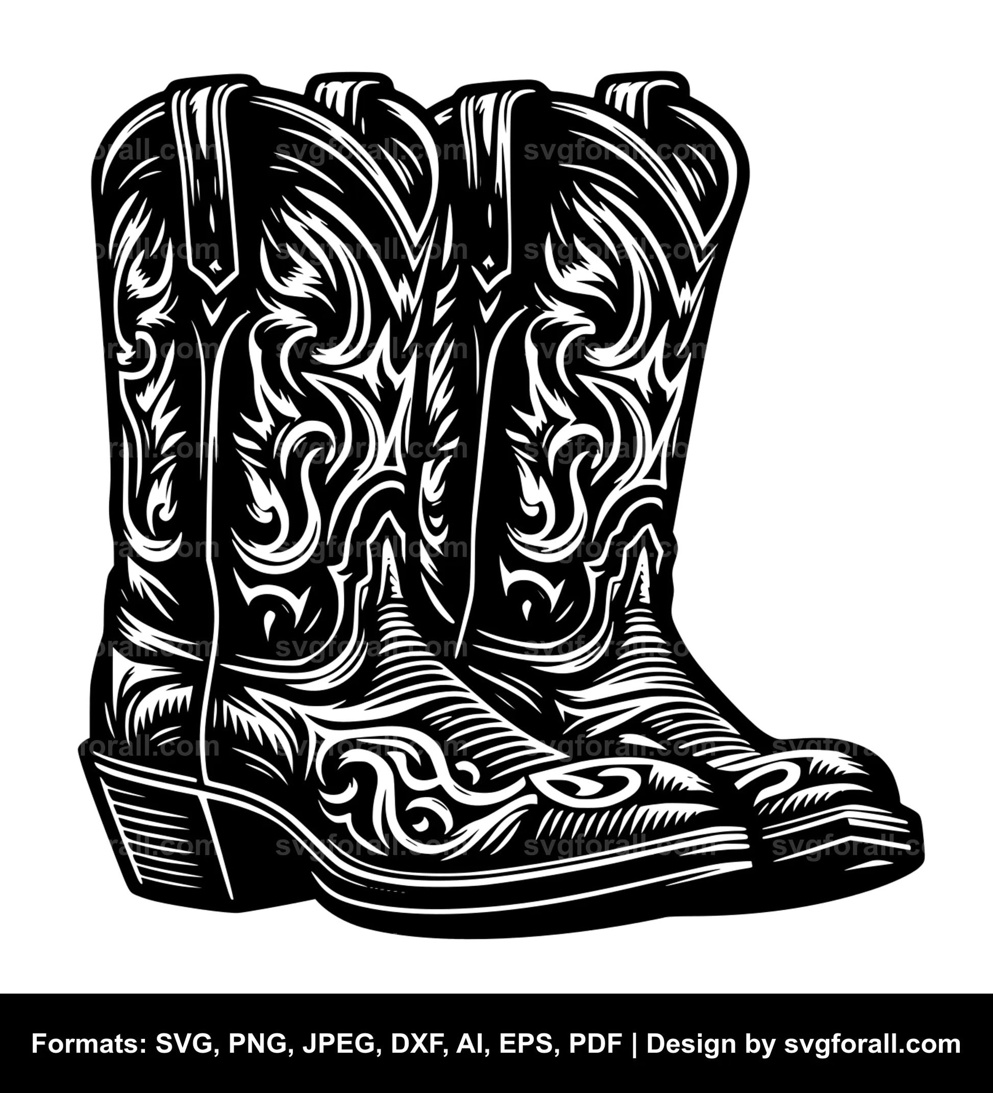 Cowboy Boots Vector SVG