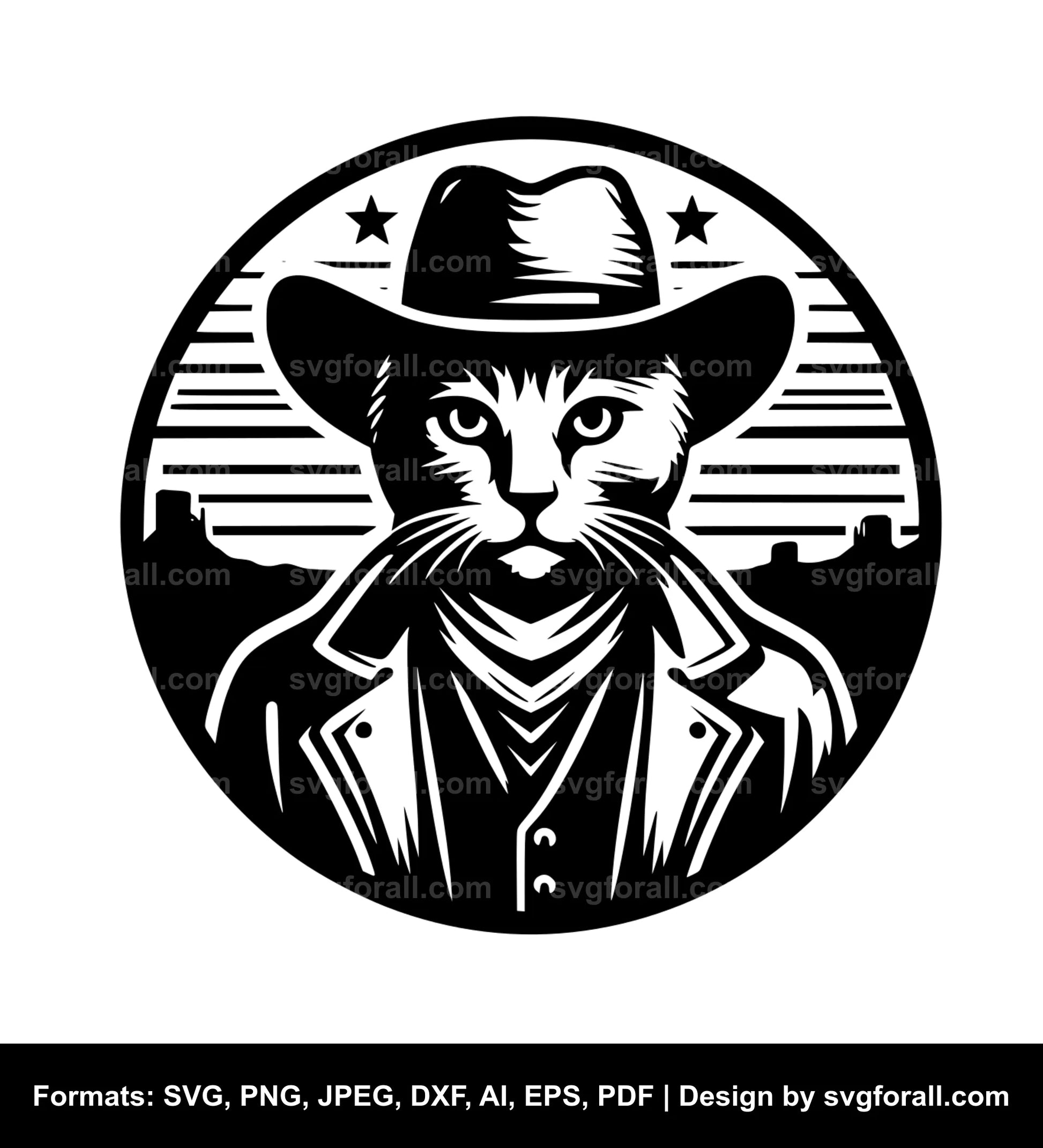 Cowboy Cat Cricut SVG