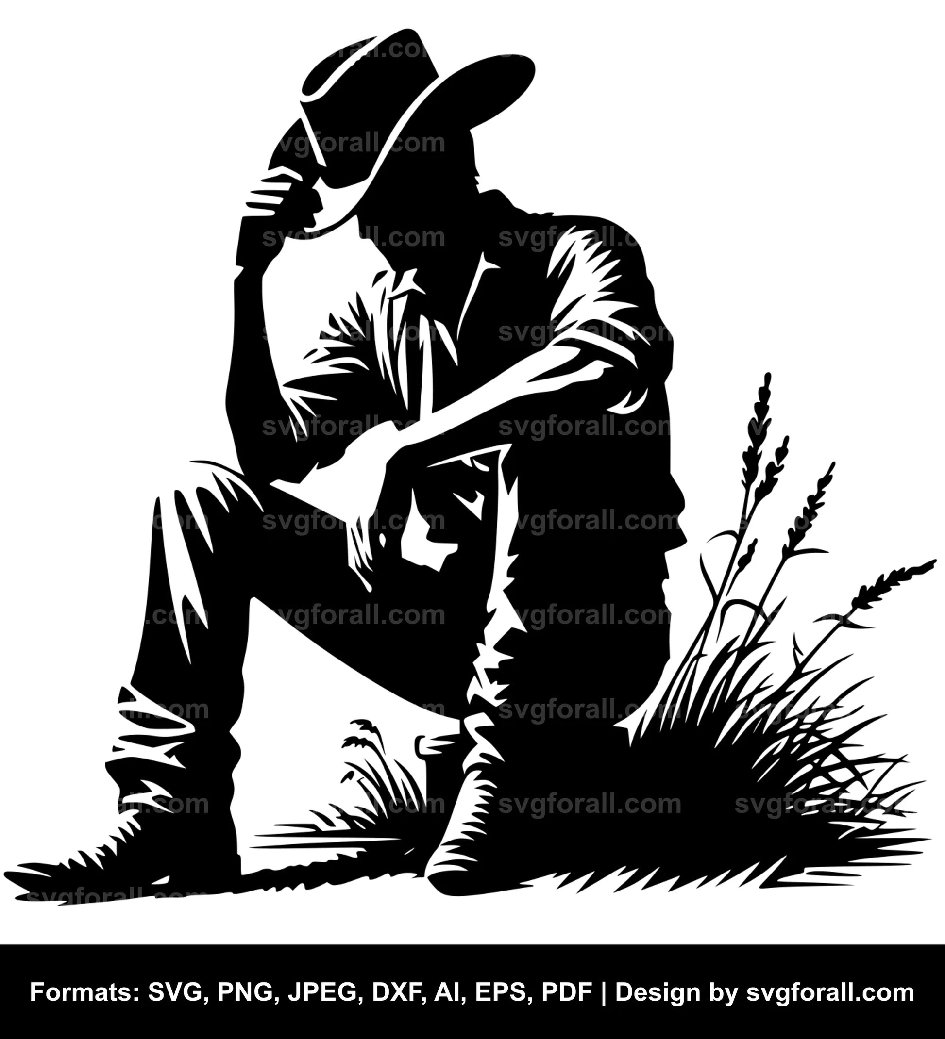 Cowboy Clipart SVG Design