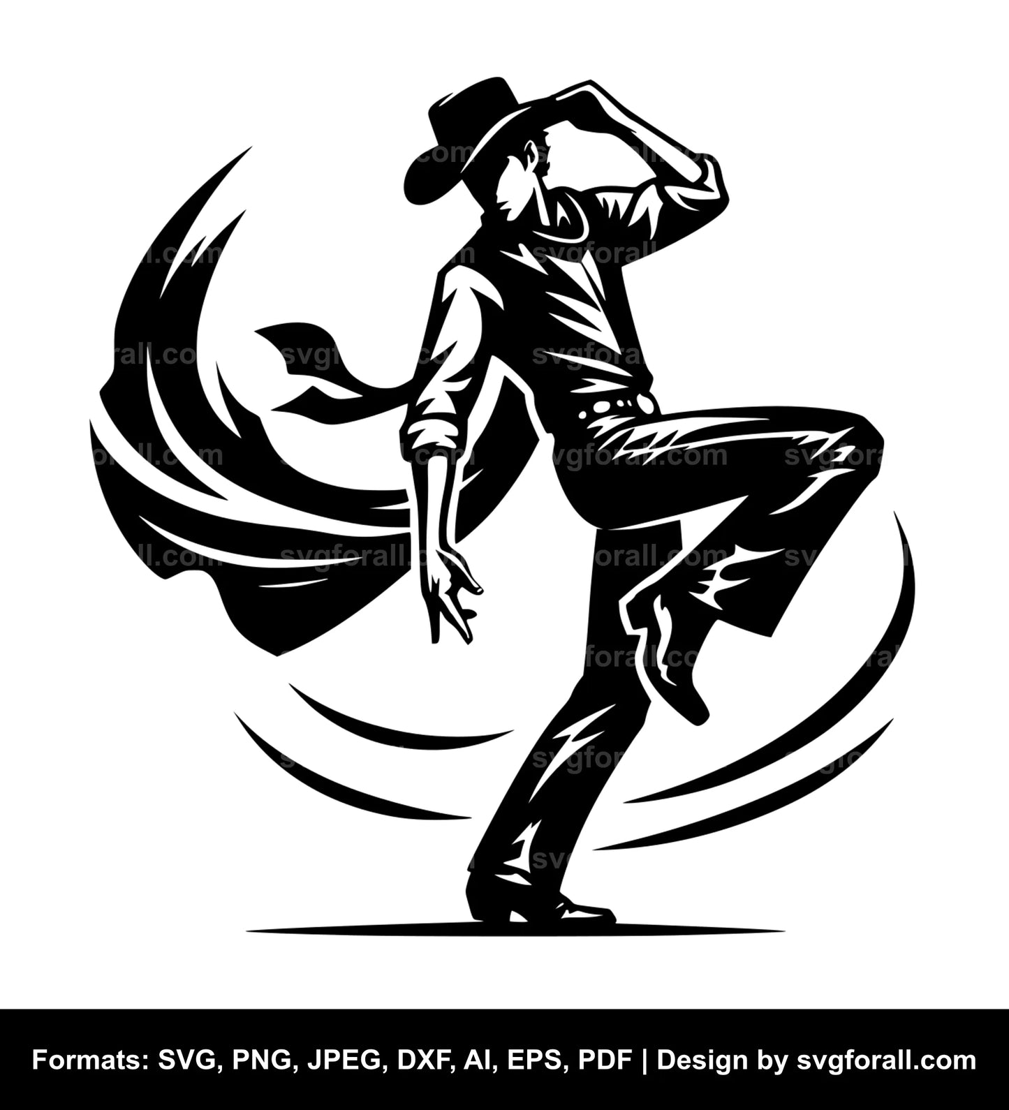 Cowboy Dancing SVG PNG