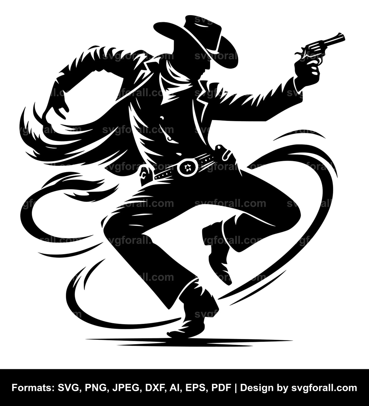 Cowboy Dancing SVG Vector