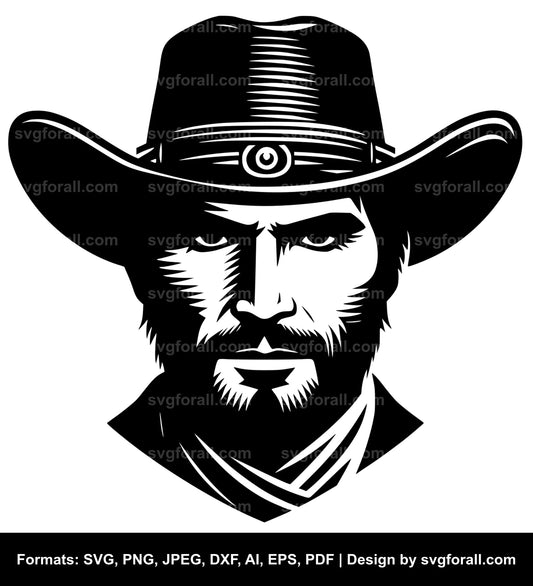 Cowboy Face SVG