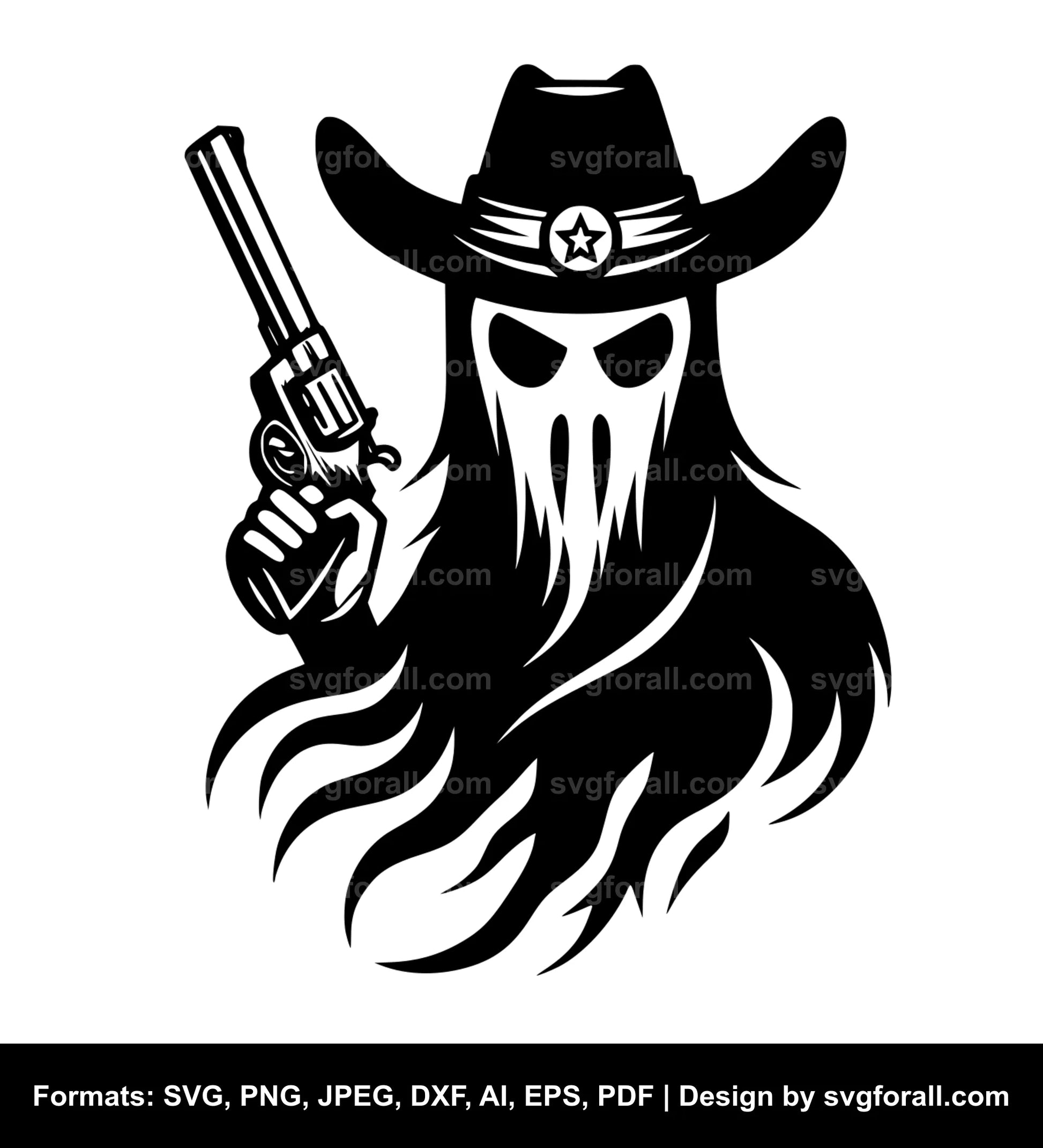 Cowboy Ghost SVG File