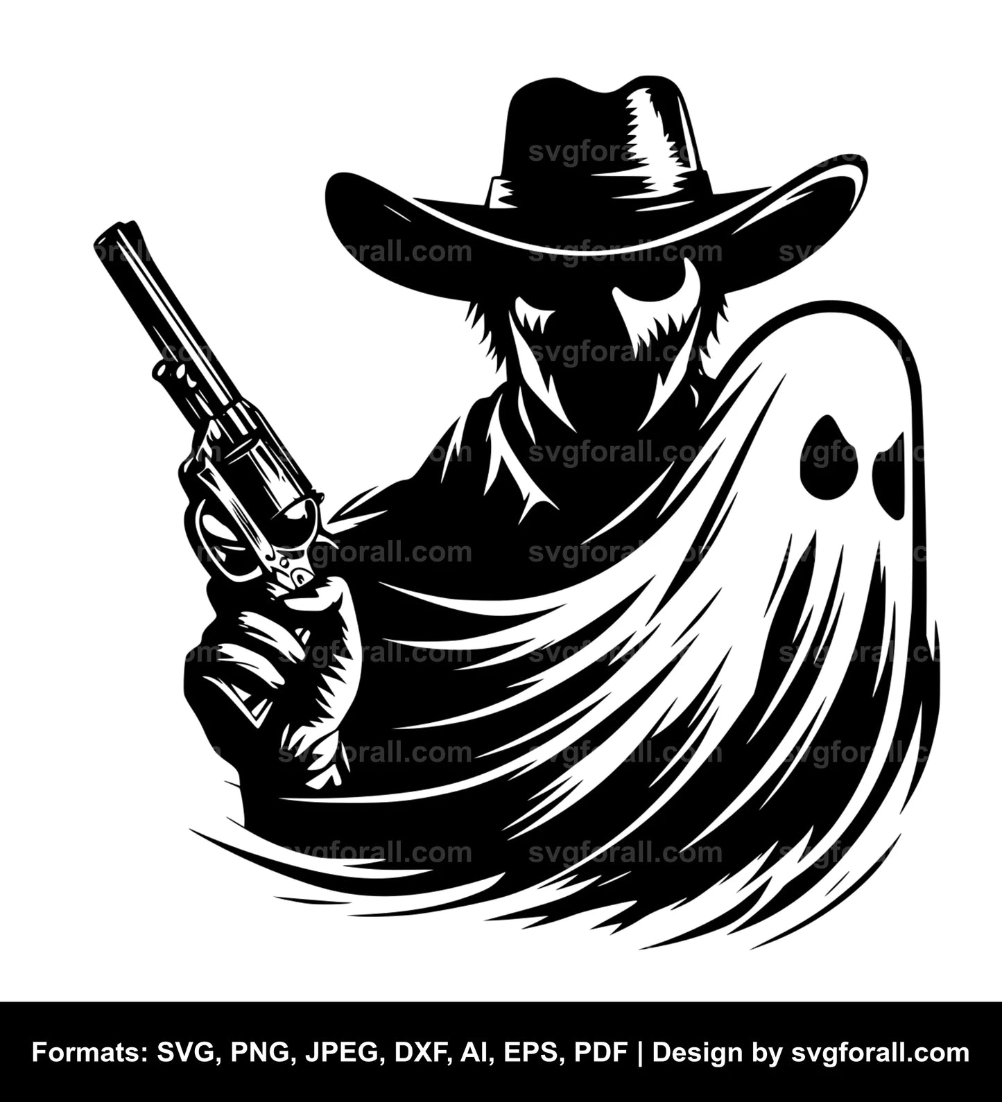 Cowboy Ghost SVG PNG