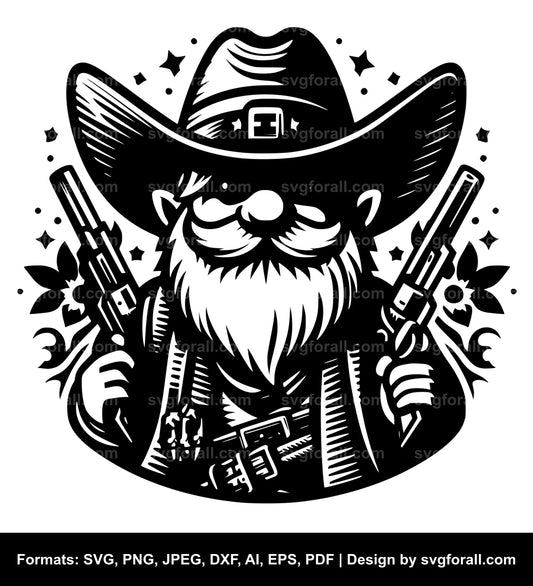 Cowboy Gnome Clipart SVG