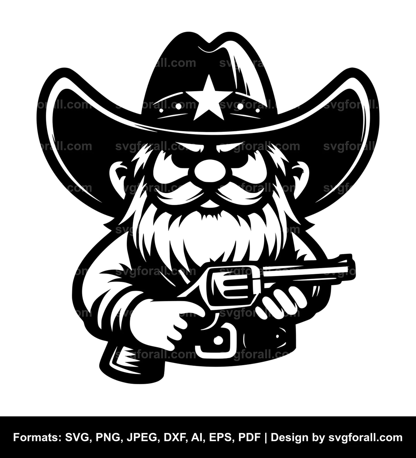 Cowboy Gnome SVG File